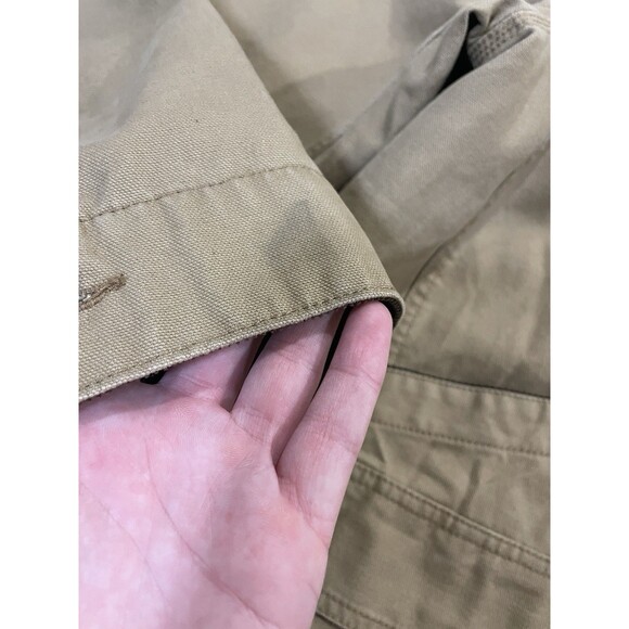 Orvis Barn Coat Mens Large Brown Chore Jacket Quilt Lined Corduroy Trim 214849 - Picture 3 of 10